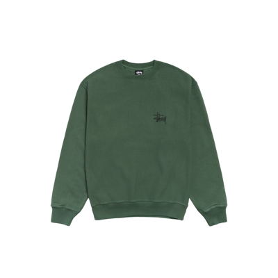 Stussy Basic Crew Pine Pigment Dyed